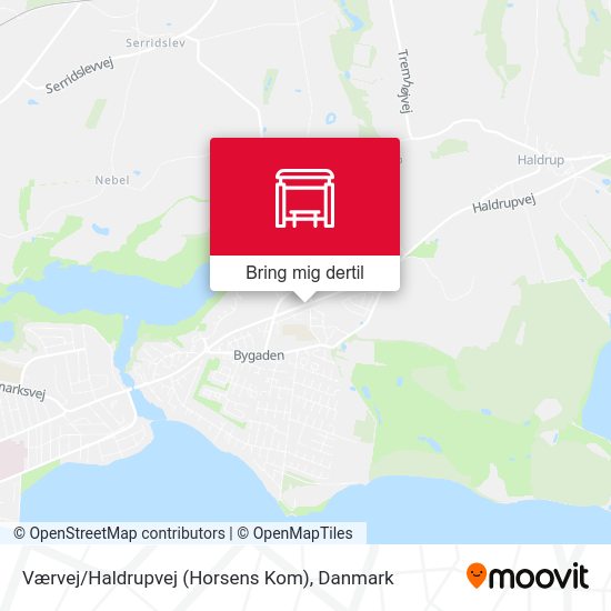 Værvej / Haldrupvej (Horsens Kom) kort