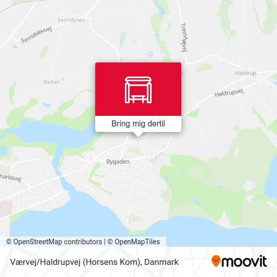 Værvej / Haldrupvej (Horsens Kom) kort