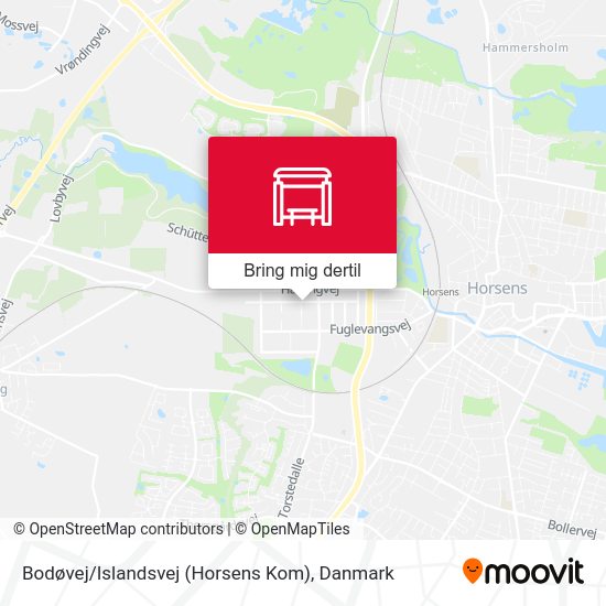 Bodøvej / Islandsvej (Horsens Kom) kort
