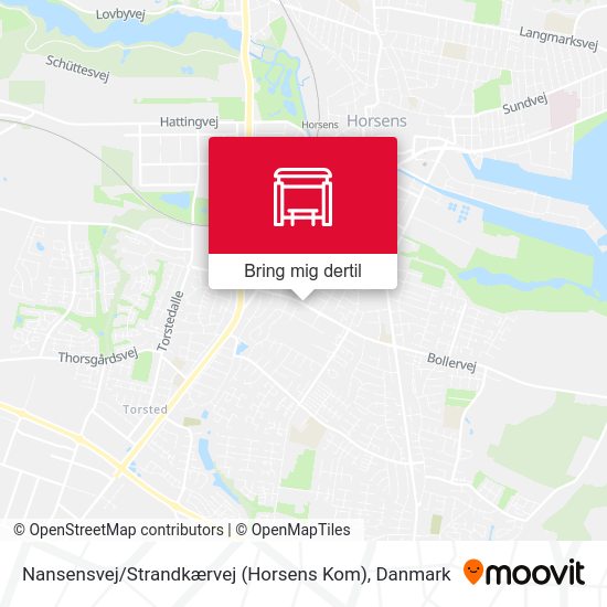 Nansensvej / Strandkærvej (Horsens Kom) kort