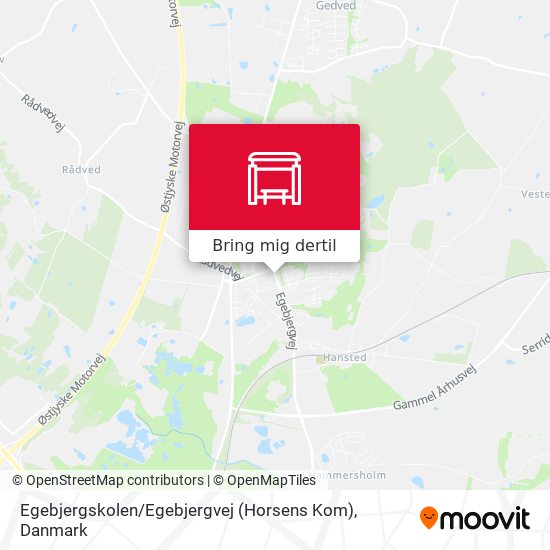 Egebjergskolen / Egebjergvej (Horsens Kom) kort