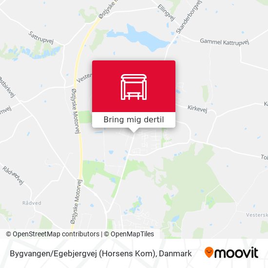 Bygvangen / Egebjergvej (Horsens Kom) kort