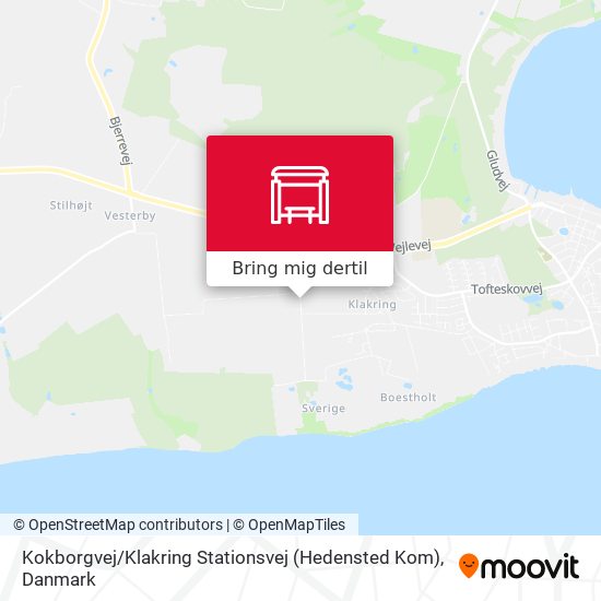 Kokborgvej / Klakring Stationsvej (Hedensted Kom) kort