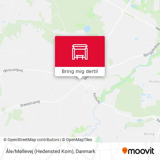 Åle/Møllevej (Hedensted Kom) kort