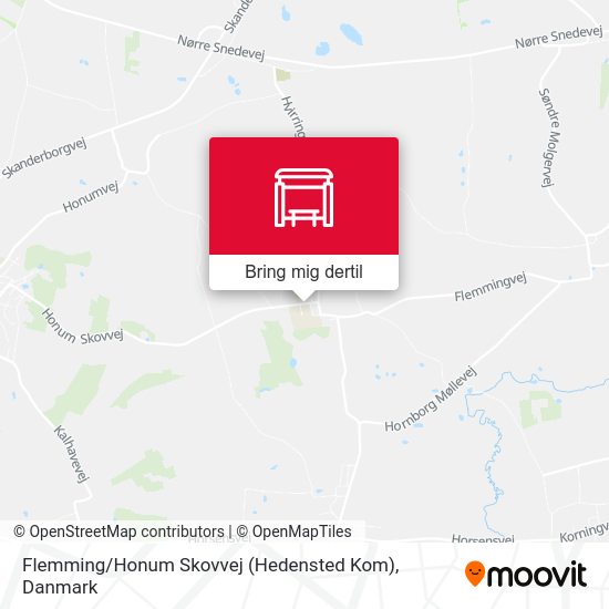 Flemming / Honum Skovvej (Hedensted Kom) kort