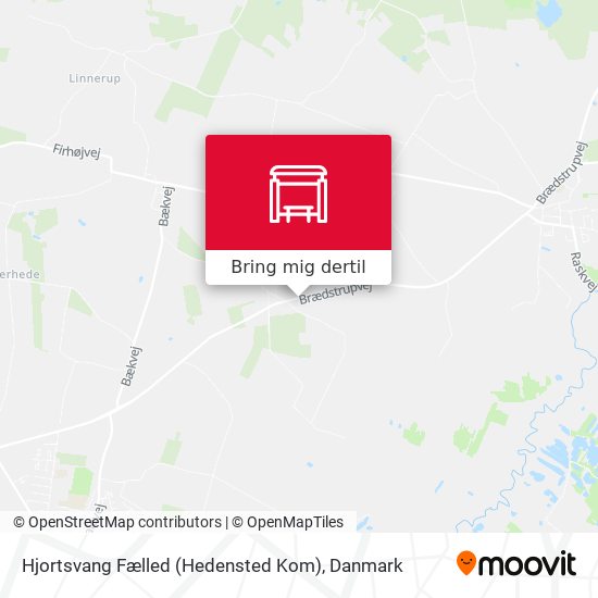 Hjortsvang Fælled (Hedensted Kom) kort