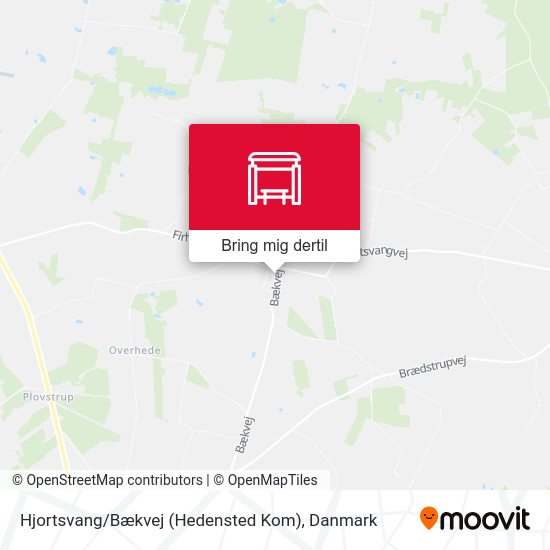 Hjortsvang / Bækvej (Hedensted Kom) kort