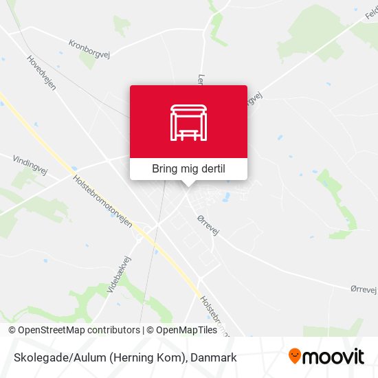 Skolegade/Aulum (Herning Kom) kort