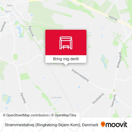 Strømmesbølvej (Ringkøbing-Skjern Kom) kort