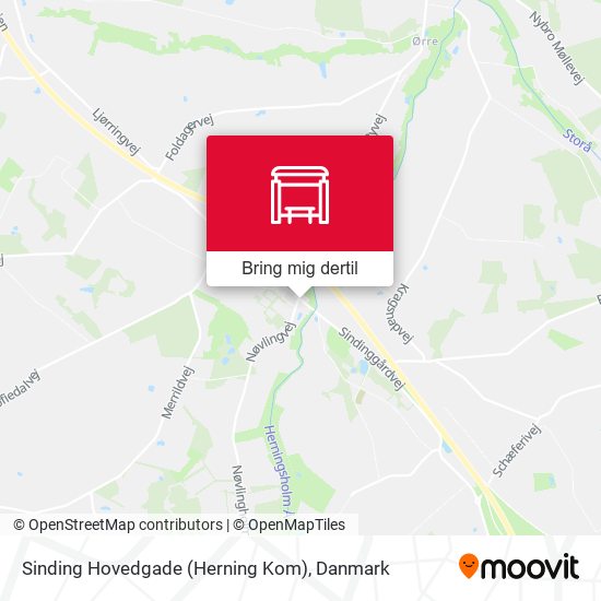 Sinding Hovedgade (Herning Kom) kort