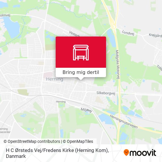 H C Ørsteds Vej / Fredens Kirke (Herning Kom) kort