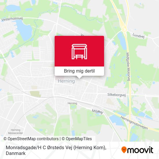 Monradsgade / H C Ørsteds Vej (Herning Kom) kort
