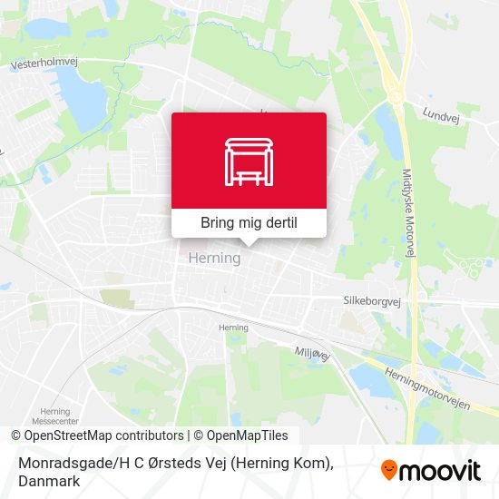 Monradsgade / H C Ørsteds Vej (Herning Kom) kort