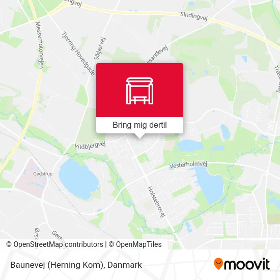 Baunevej (Herning Kom) kort