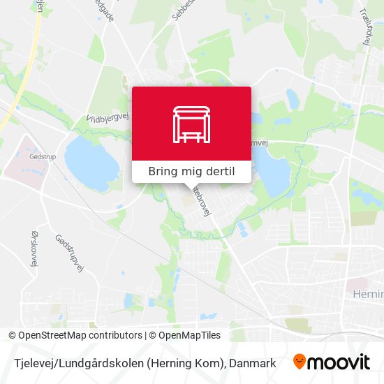 Tjelevej / Lundgårdskolen (Herning Kom) kort