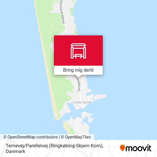 Ternevej / Parellelvej (Ringkøbing-Skjern Kom) kort