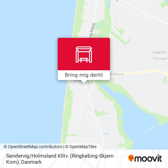 Søndervig / Holmsland Klitv. (Ringkøbing-Skjern Kom) kort