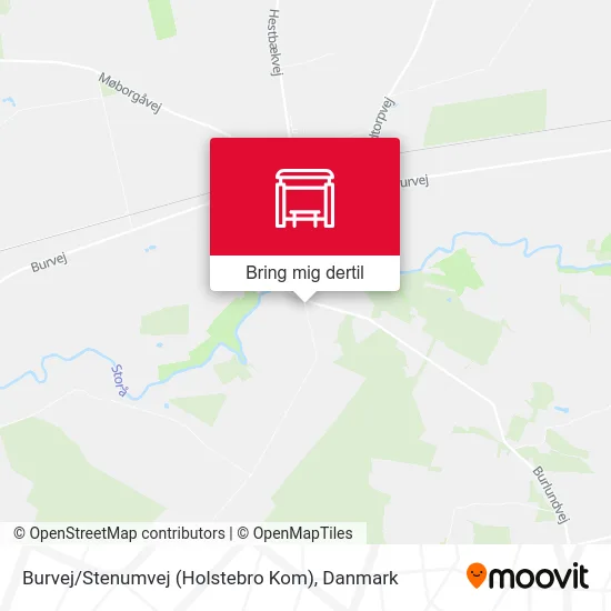 Burvej / Stenumvej (Holstebro Kom) kort