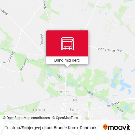 Tulstrup / Søbjergvej (Ikast-Brande Kom) kort