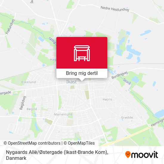 Nygaards Allè / Østergade (Ikast-Brande Kom) kort