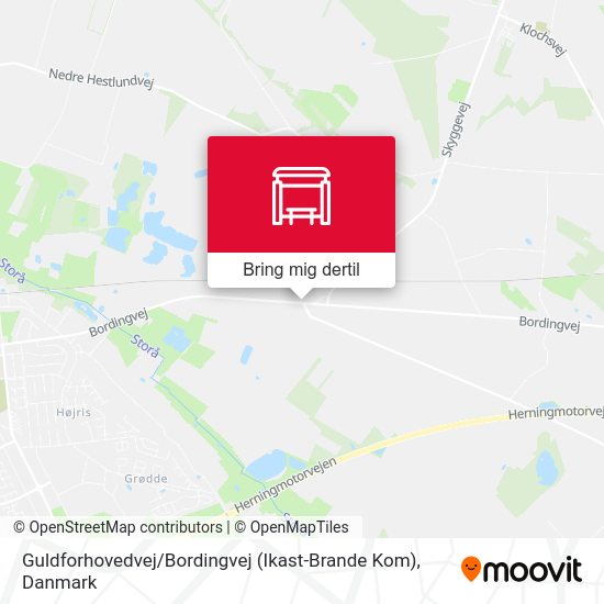 Guldforhovedvej / Bordingvej (Ikast-Brande Kom) kort