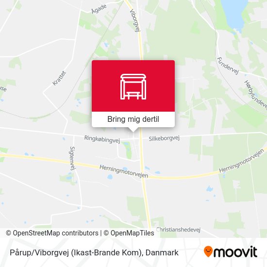 Pårup / Viborgvej (Ikast-Brande Kom) kort
