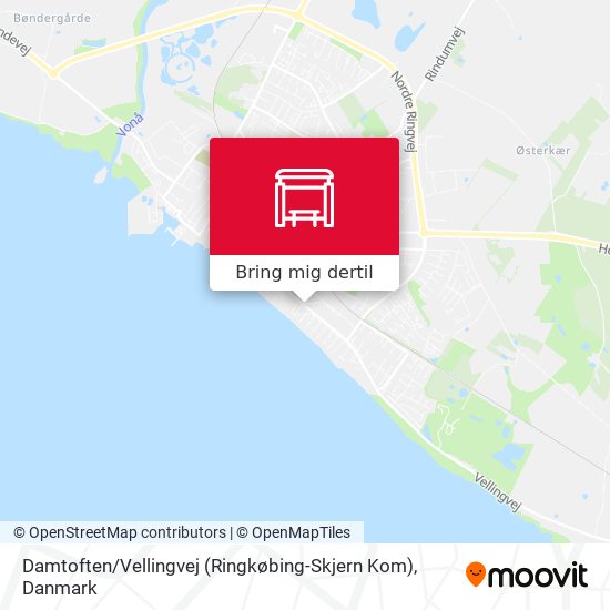 Damtoften / Vellingvej (Ringkøbing-Skjern Kom) kort