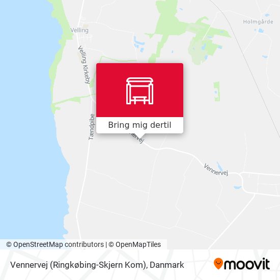 Vennervej (Ringkøbing-Skjern Kom) kort