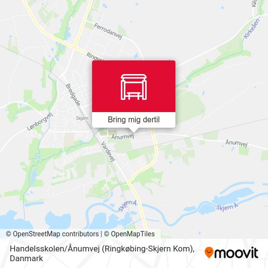 Handelsskolen / Ånumvej (Ringkøbing-Skjern Kom) kort