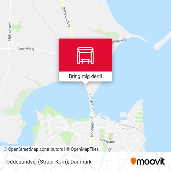 Oddesundvej (Struer Kom) kort