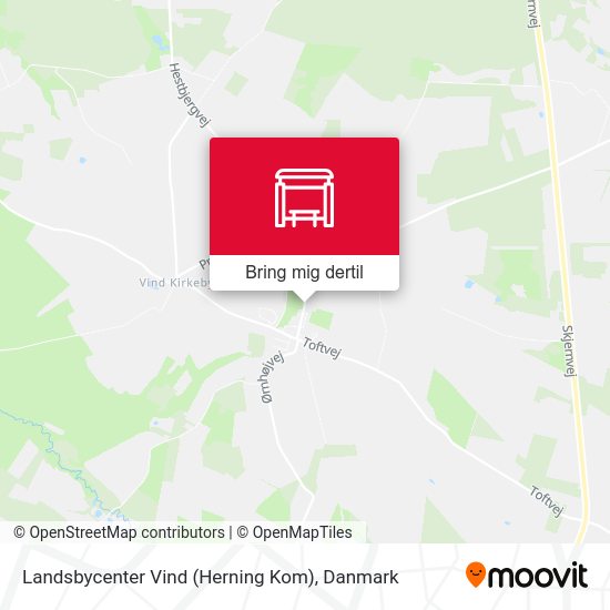 Landsbycenter Vind (Herning Kom) kort