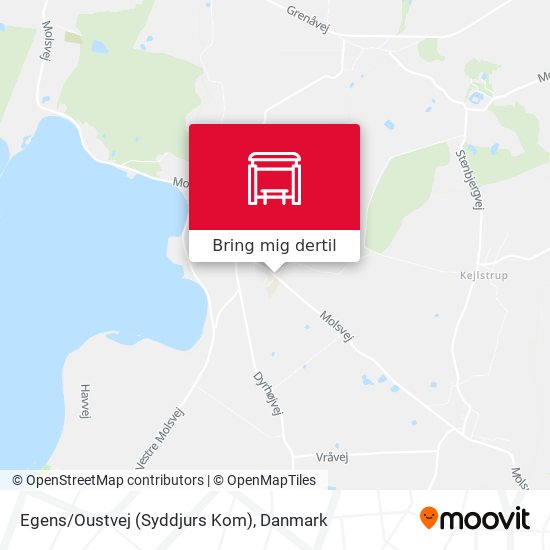Egens/Oustvej (Syddjurs Kom) kort