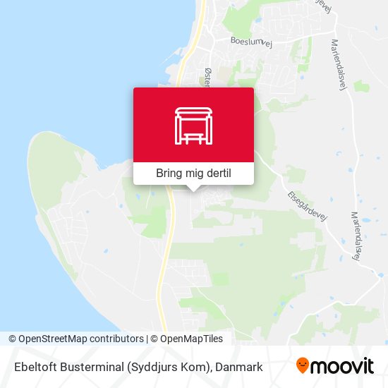 Ebeltoft Busterminal (Syddjurs Kom) kort