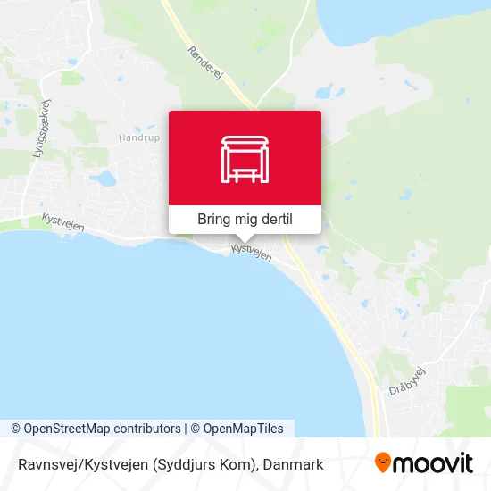 Ravnsvej / Kystvejen (Syddjurs Kom) kort