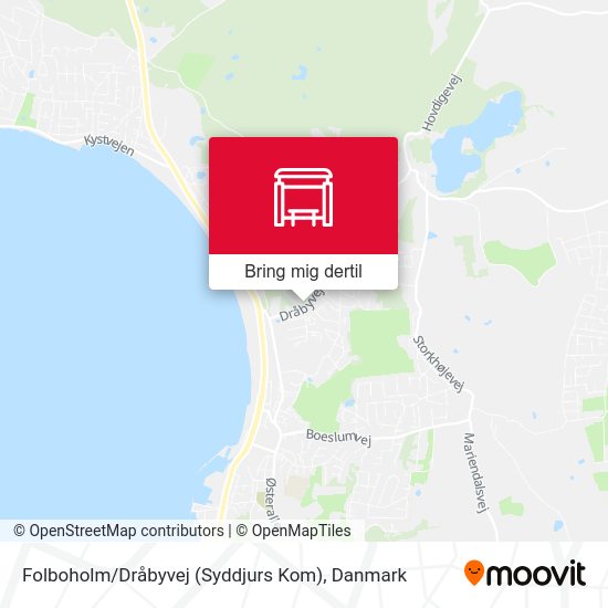 Folboholm / Dråbyvej (Syddjurs Kom) kort