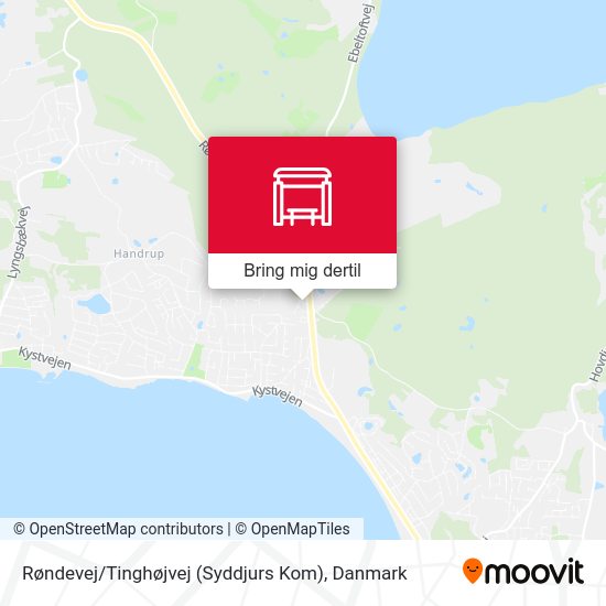 Røndevej / Tinghøjvej (Syddjurs Kom) kort
