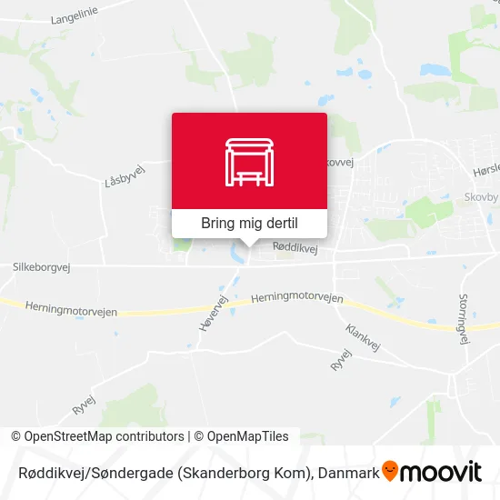 Røddikvej / Søndergade (Skanderborg Kom) kort