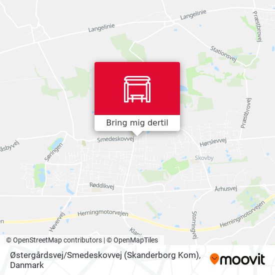 Østergårdsvej / Smedeskovvej (Skanderborg Kom) kort