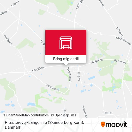 Præstbrovej / Langelinie (Skanderborg Kom) kort