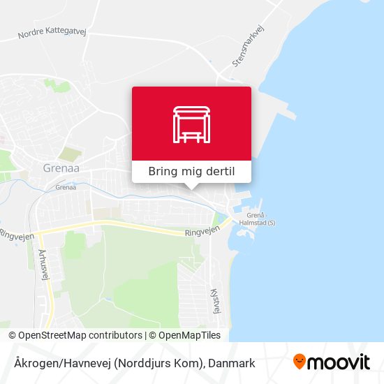 Åkrogen / Havnevej (Norddjurs Kom) kort