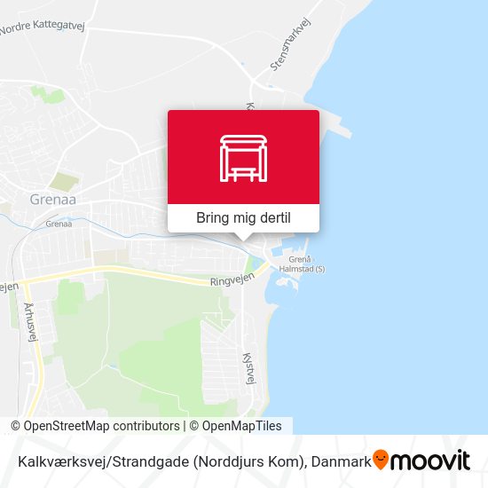 Kalkværksvej / Strandgade (Norddjurs Kom) kort