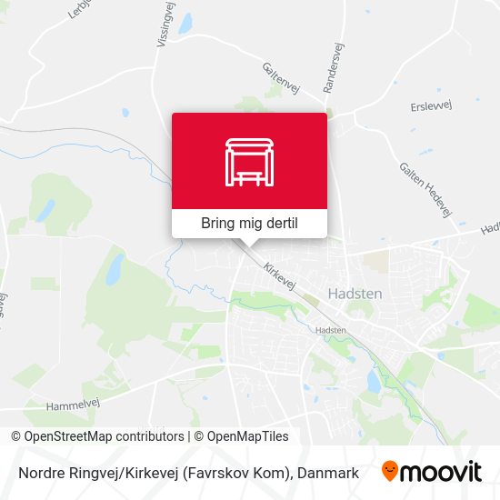 Nordre Ringvej / Kirkevej (Favrskov Kom) kort