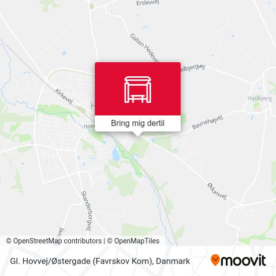 Gl. Hovvej / Østergade (Favrskov Kom) kort