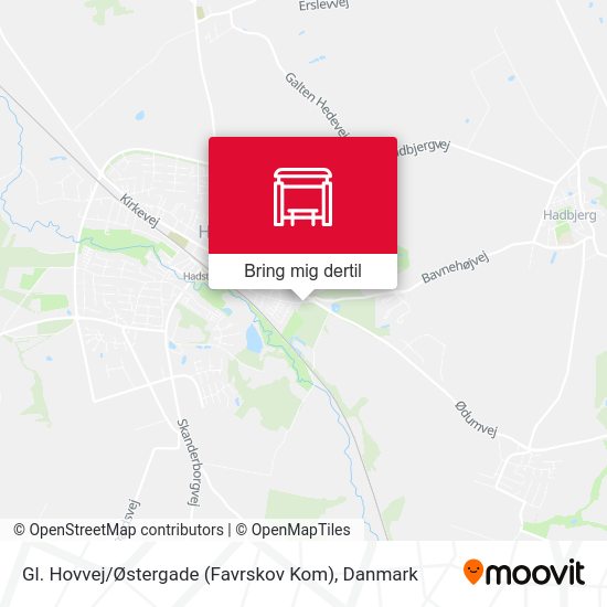 Gl. Hovvej / Østergade (Favrskov Kom) kort