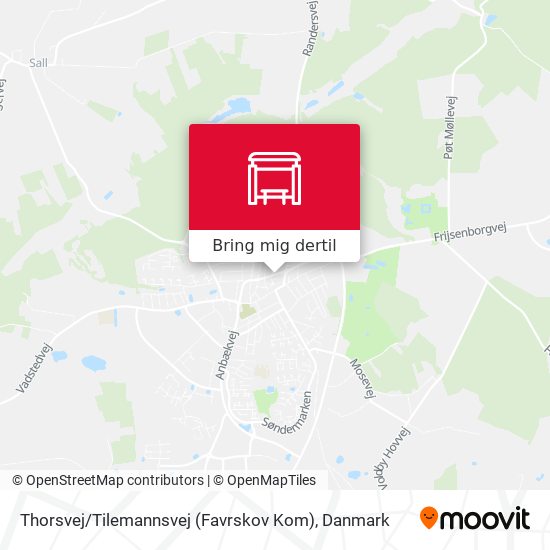 Thorsvej / Tilemannsvej (Favrskov Kom) kort