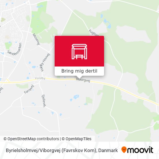 Byrielsholmvej / Viborgvej (Favrskov Kom) kort