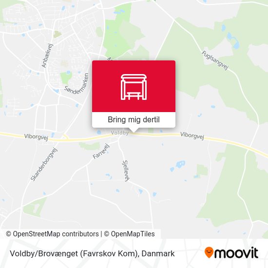 Voldby / Brovænget (Favrskov Kom) kort