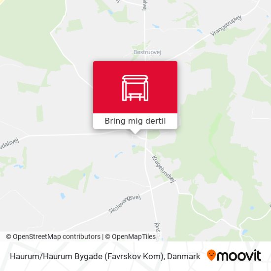 Haurum / Haurum Bygade (Favrskov Kom) kort