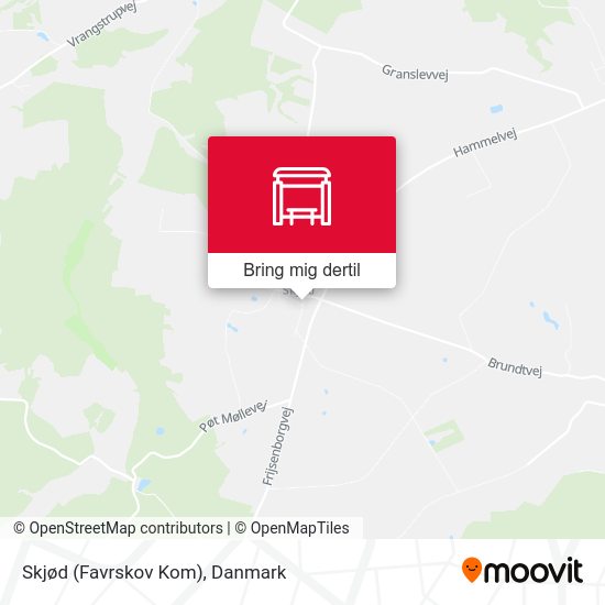 Skjød (Favrskov Kom) kort