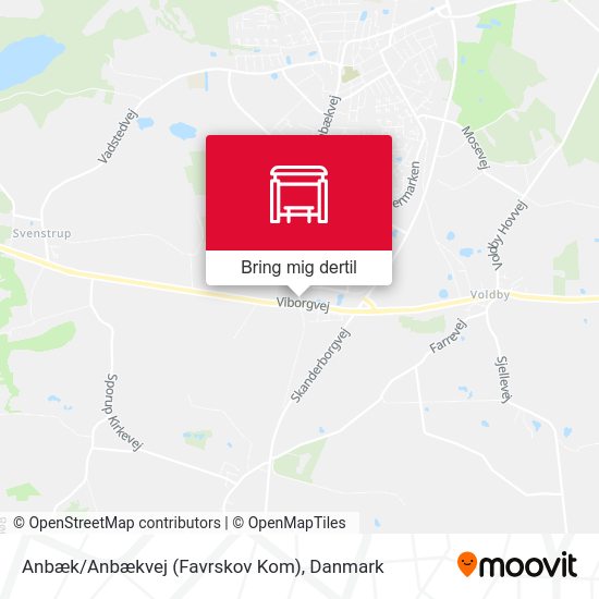 Anbæk/Anbækvej (Favrskov Kom) kort